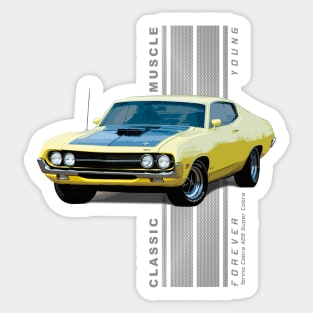 Torino 429 Super Cobra Classic American Muscle Cars Vintage Sticker